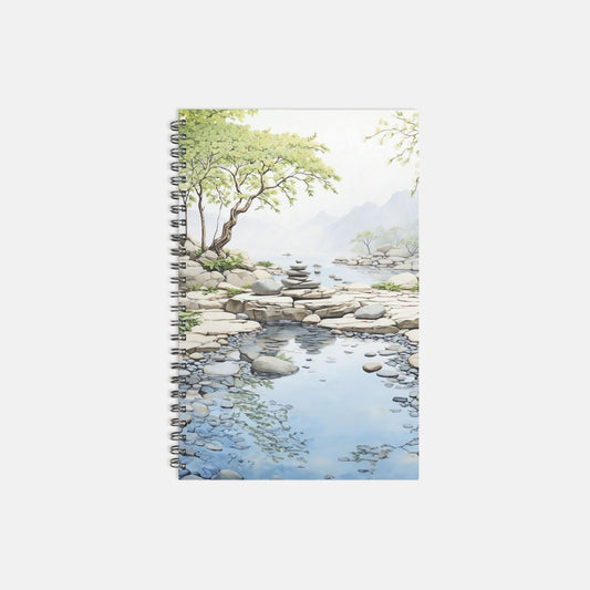 Zen Pond Journal Notebook Hardcover Spiral 5.5 x 8.5