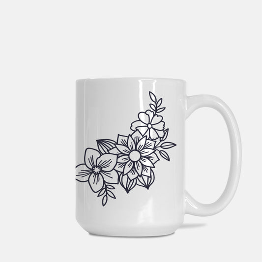 Flower Bouquet Mug Deluxe 15oz.