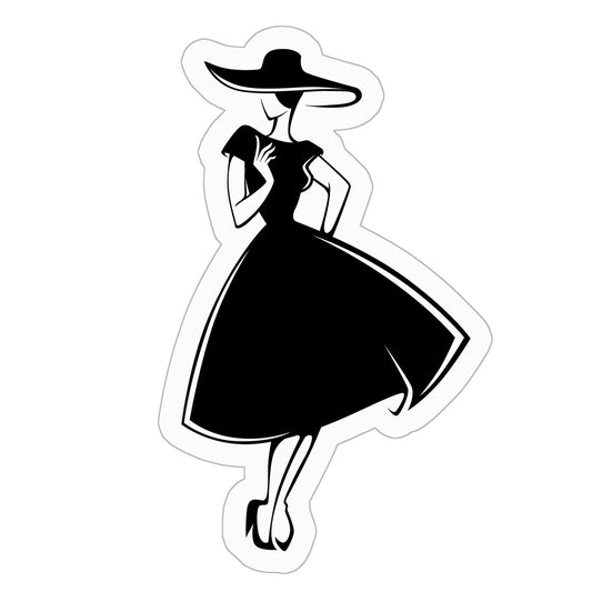 Hat Glamour Kiss Cut Stickers - 3" x 3"