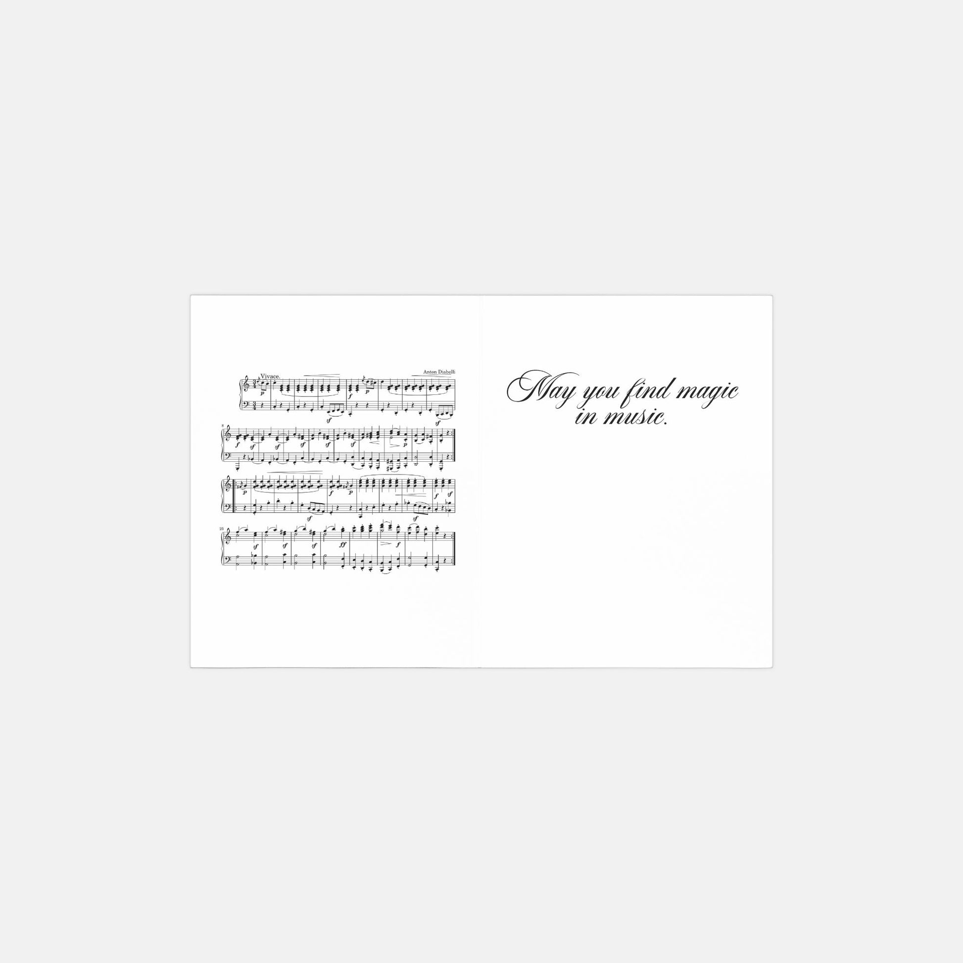 Beautiful Music Folded Card A2 (QTY 10)