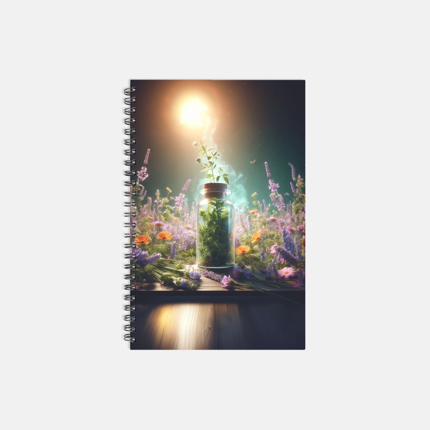 Herb Magic Notebook Hardcover Spiral 5.5 x 8.5