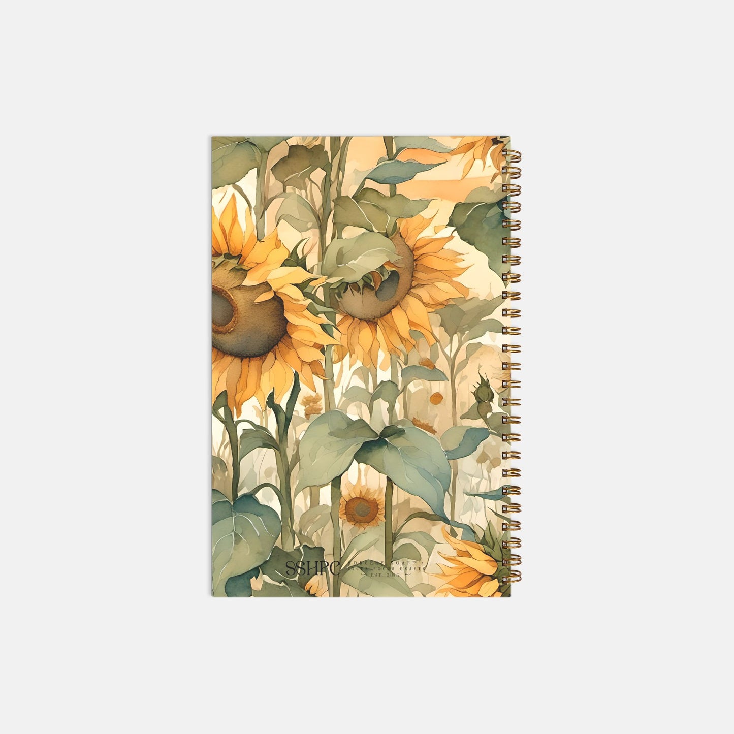 Sunflower Notebook Hardcover Spiral 5.5 x 8.5