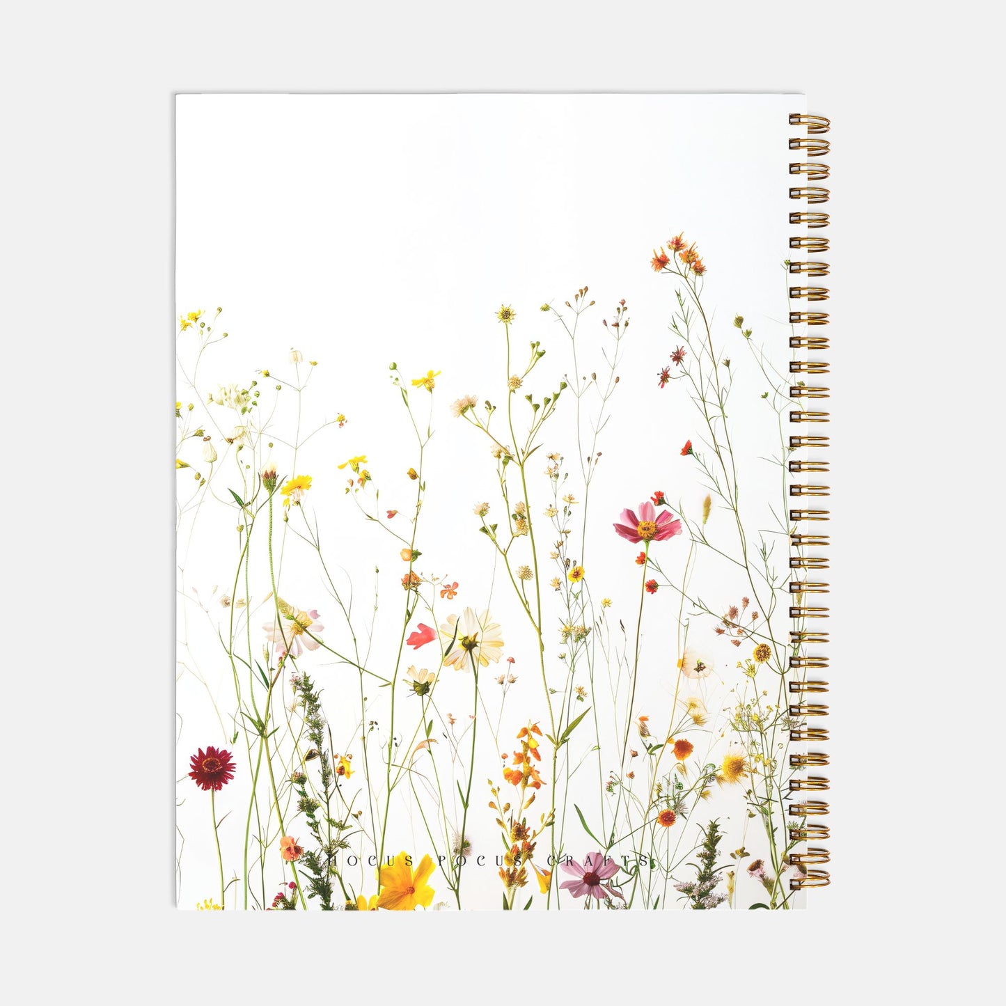 Wildflower Journal Notebook Hardcover Spiral 8.5 x 11