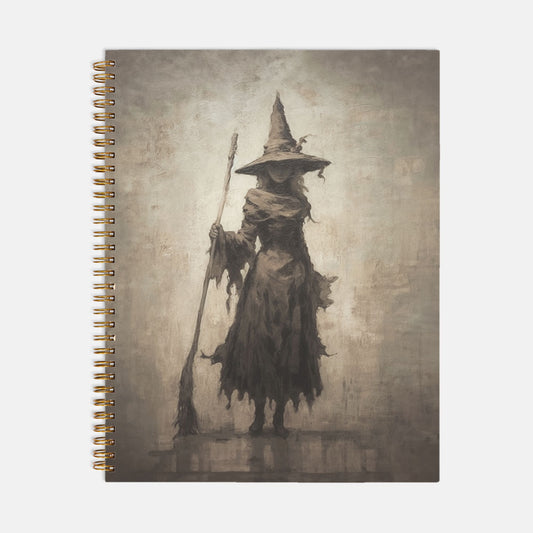 Solitary Witch Notebook Hardcover Spiral 8.5 x 11