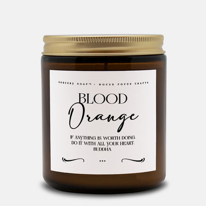 Blood Orange Candle Amber Jar 9ozBlood Orange Candle Amber Jar 9oz