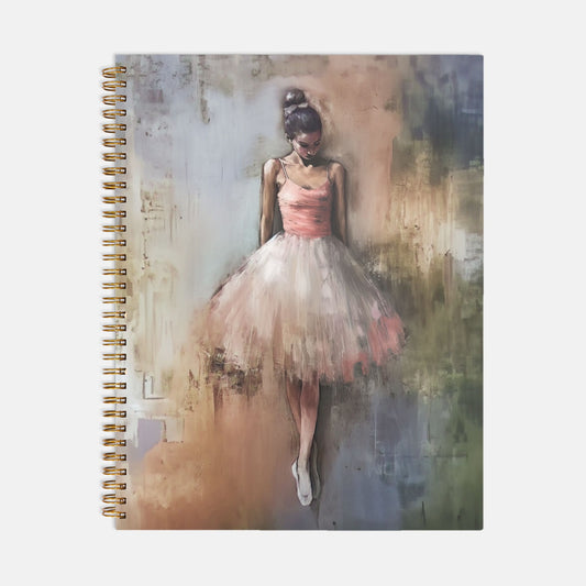 Ballet Grace Journal Notebook Hardcover Spiral 8.5 x 11