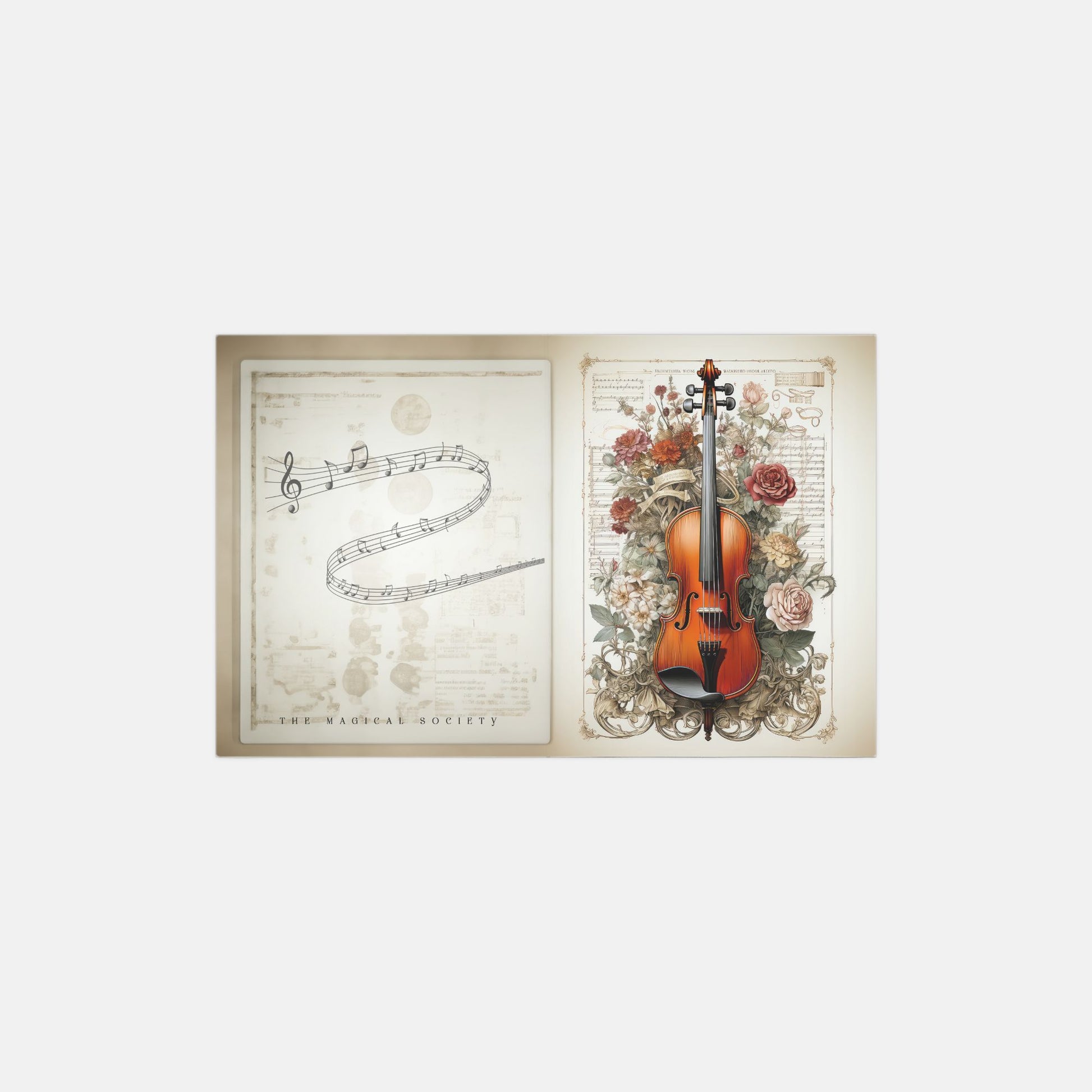 Antique Music Folded Card A2 (QTY 10)