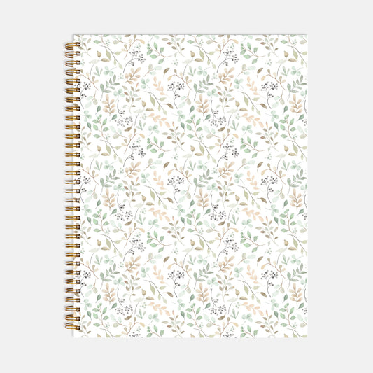 Leaves and Branches Journal Notebook Hardcover Spiral 8.5 x 11