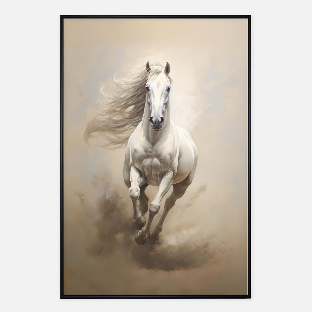 White Steed Poster - 24" x 36"