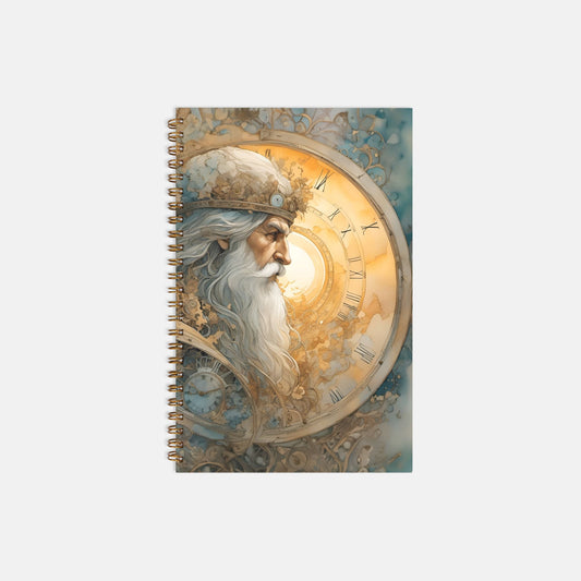 Father Time Notebook Hardcover Spiral 5.5 x 8.5