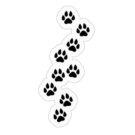 Cat Tracks Kiss Cut Stickers - 3" x 3"