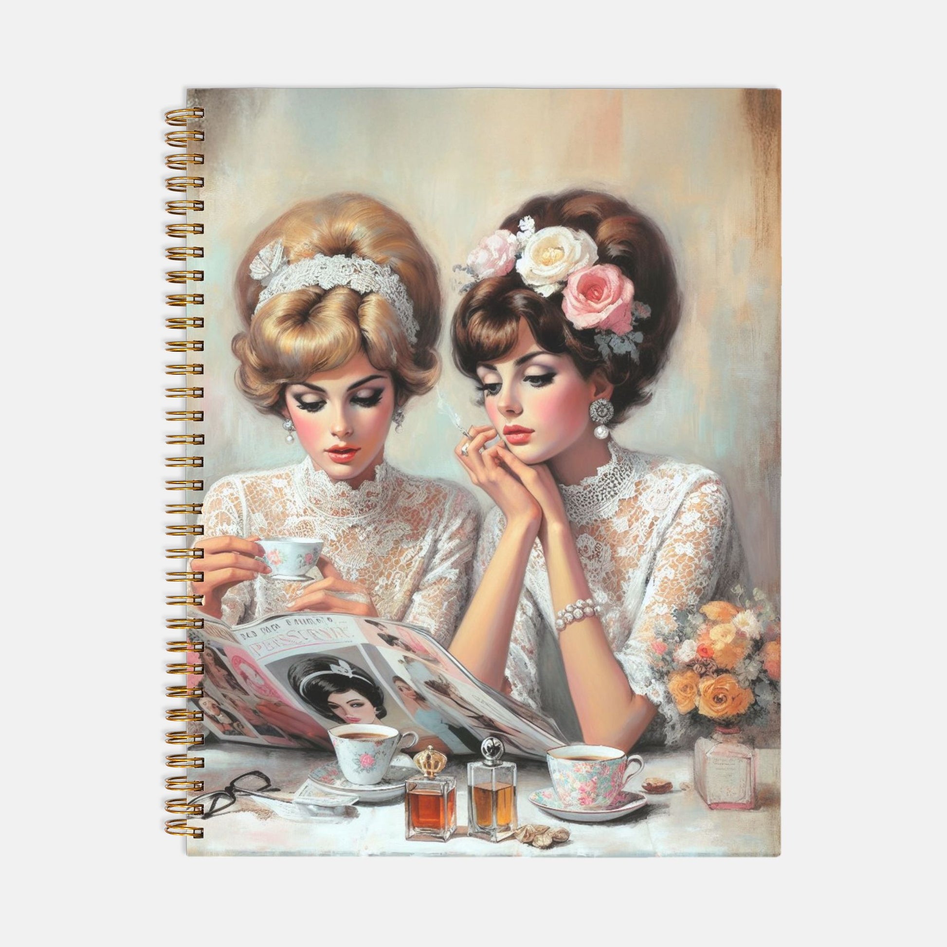 Sisters Notebook Hardcover Spiral 8.5 x 11