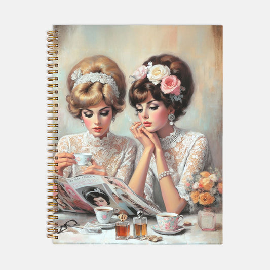 Sisters Notebook Hardcover Spiral 8.5 x 11