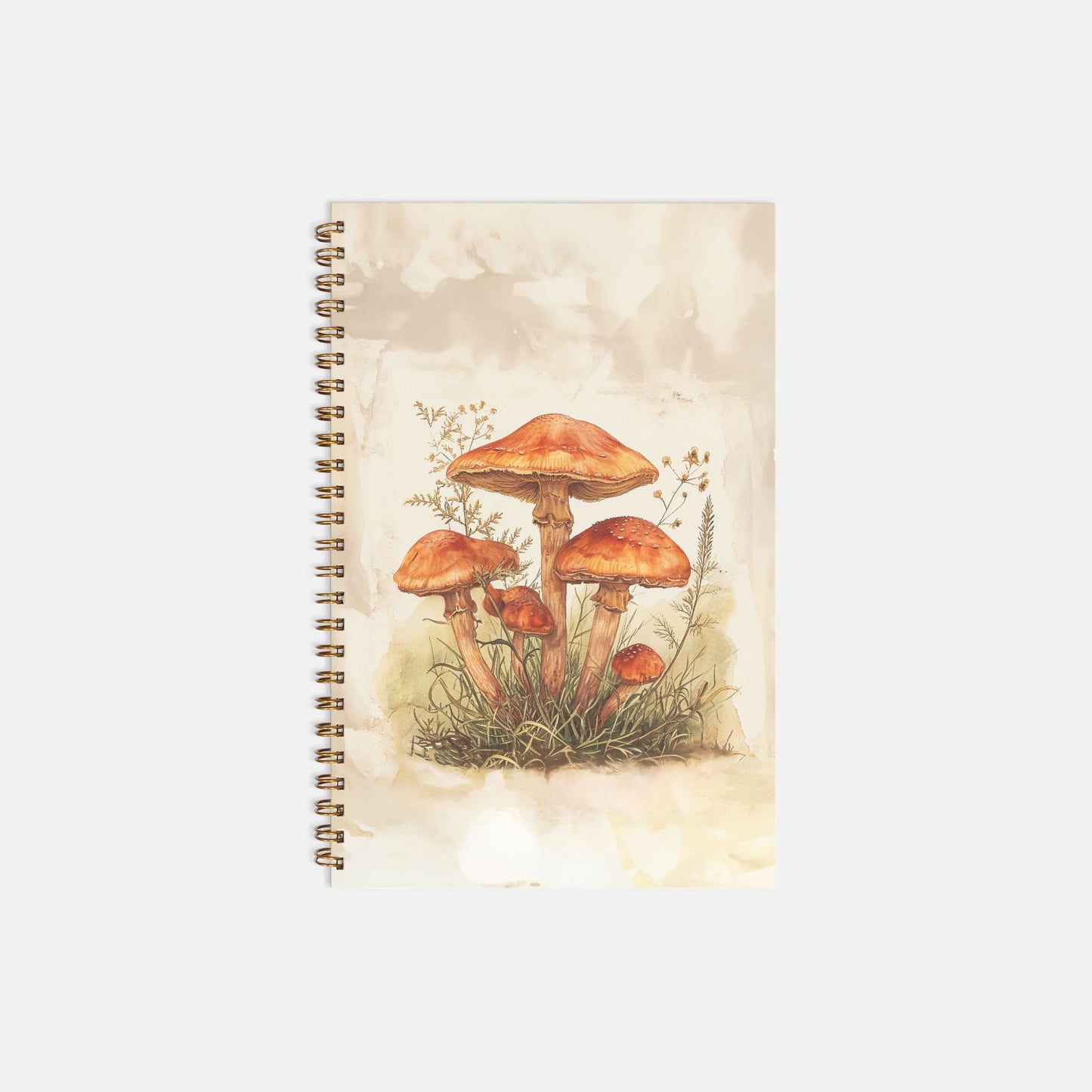 Mushroom Enchantment Notebook Hardcover Spiral 5.5 x 8.5