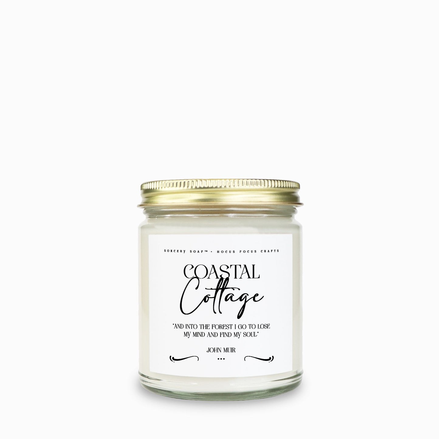 Coastal Cottage Candle Clear Jar 9oz