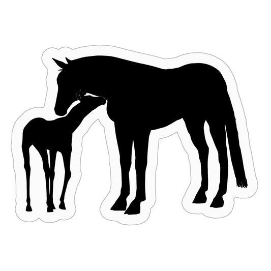 Mare and Foal Horses Kiss Cut Stickers - 3" x 3"