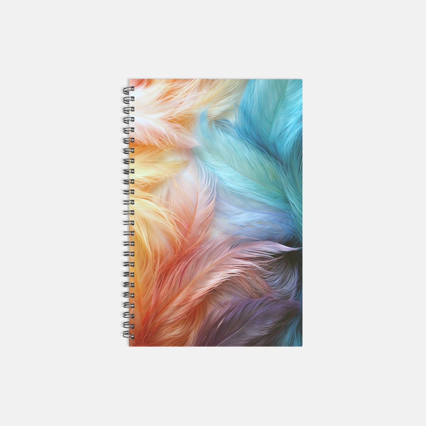 Angel Feathers Notebook Hardcover Spiral 5.5 x 8.5