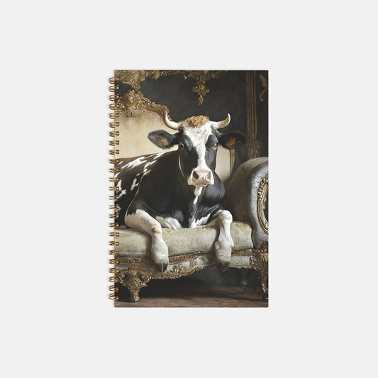 Cow Royalty Notebook Hardcover Spiral 5.5 x 8.5