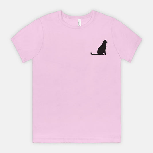 Black Cat Familiar Pink Tee