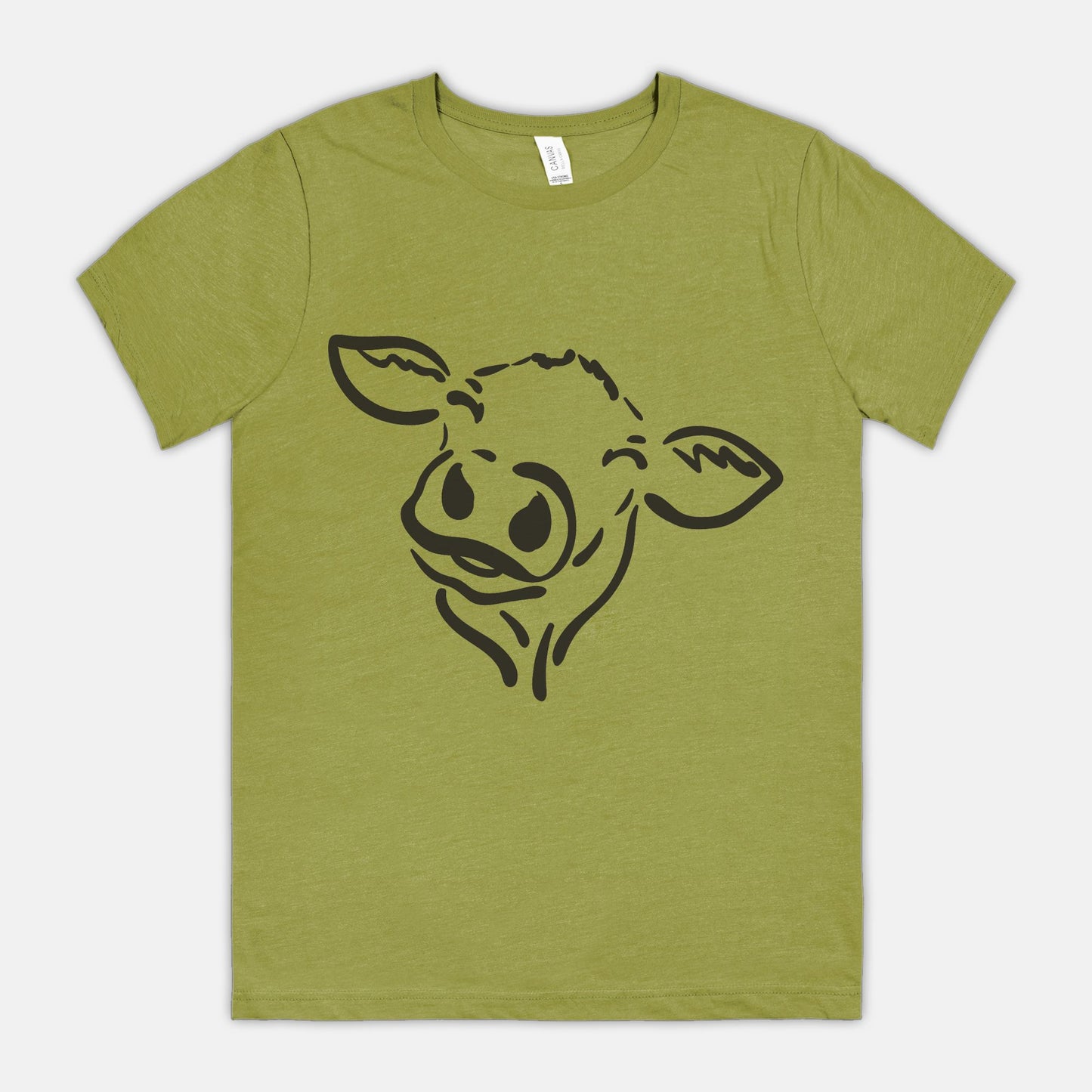 Cheerful Cow in Heathers Tee Shirt