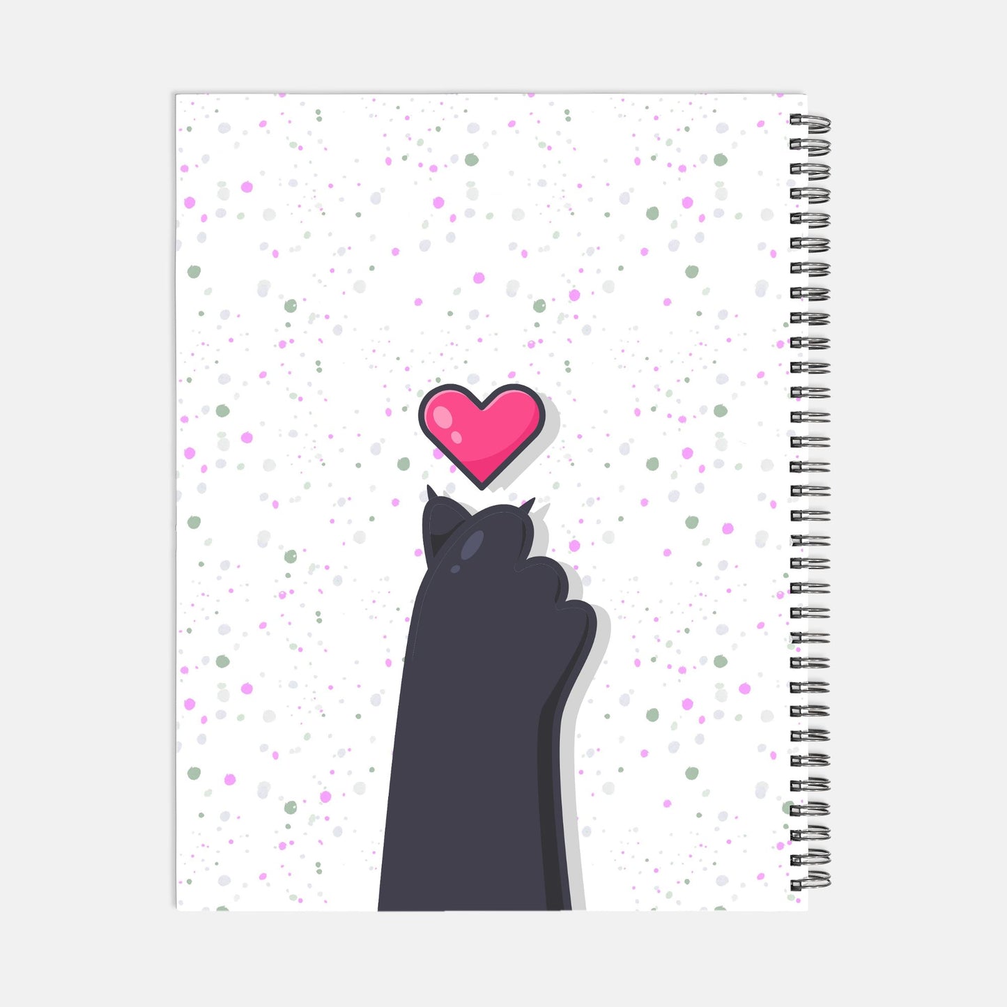 Cat Antics Notebook Hardcover Spiral 8.5 x 11