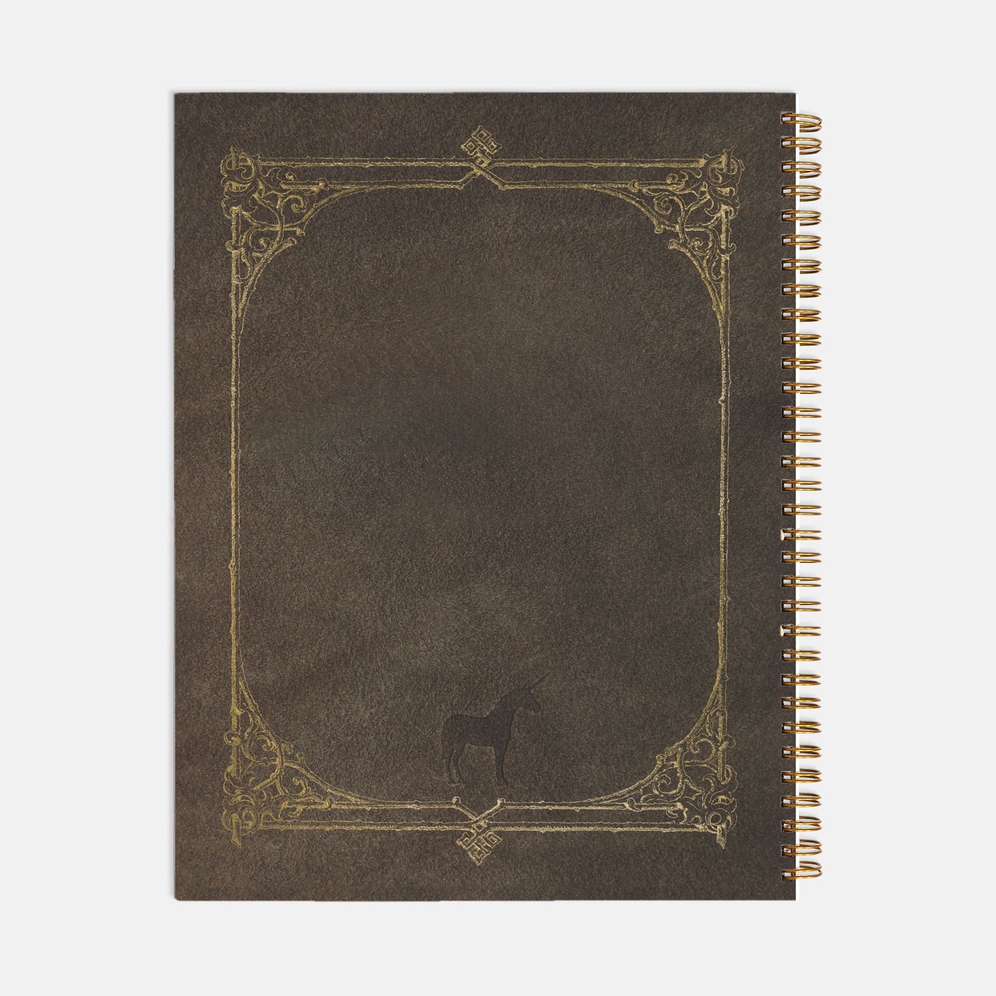 Brown Suede Diary Hardcover Spiral 8.5 x 11