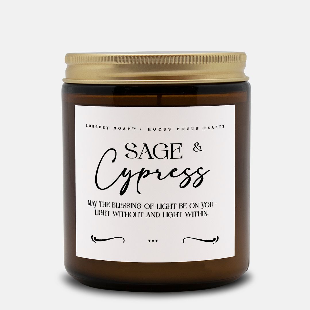 Sage and Cypress Blessing Candle Jar 9oz