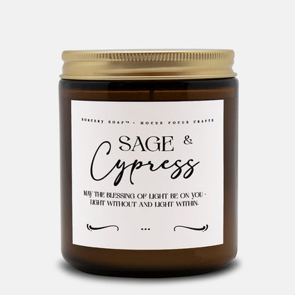 Sage and Cypress Blessing Candle Jar 9oz