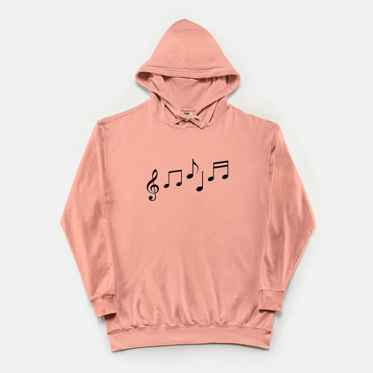 Music Notes Lightweight Hooded Sweatshirt