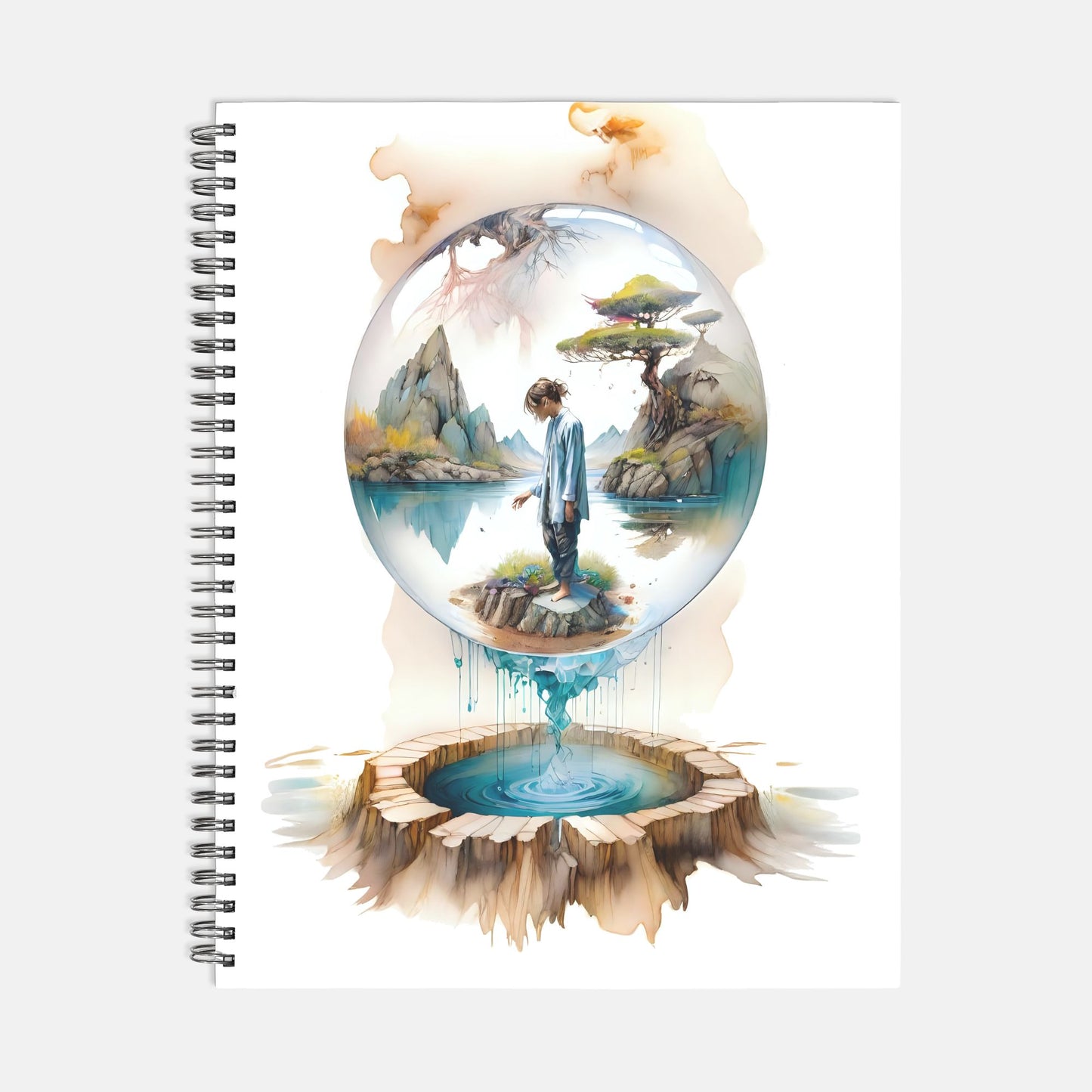 Worlds Inside of Worlds Journal Notebook Hardcover Spiral 8.5 x 11