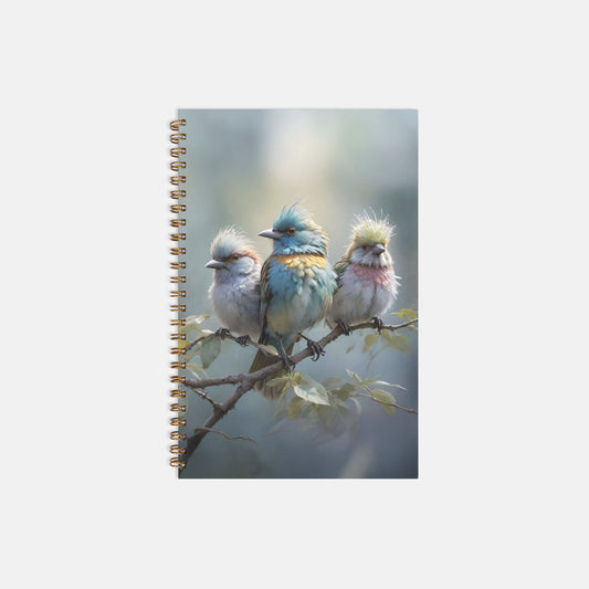 Enchanted Birds Notebook Hardcover Spiral 5.5 x 8.5