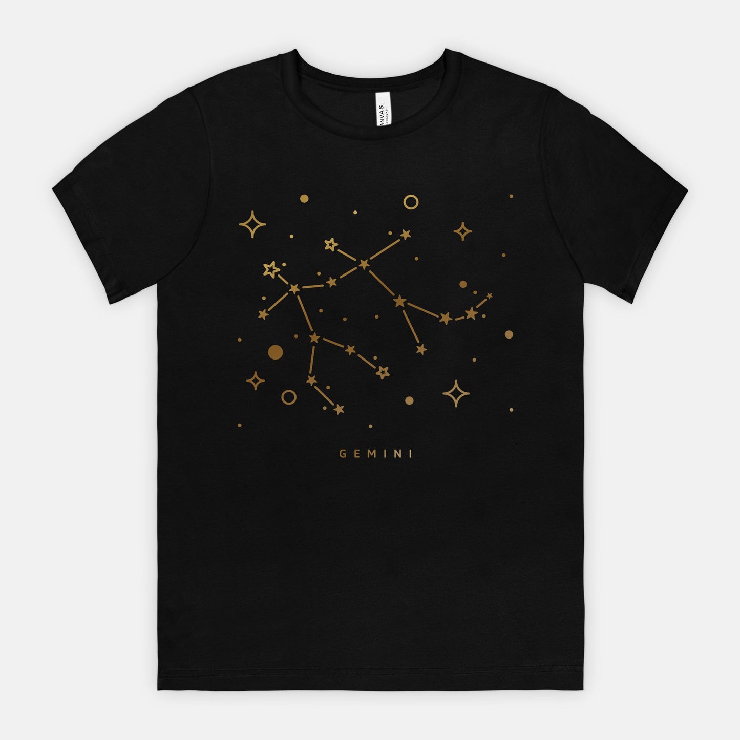 Gemini with our Star System Zodiac Sign Bella Canvas Unisex Tee 3001
