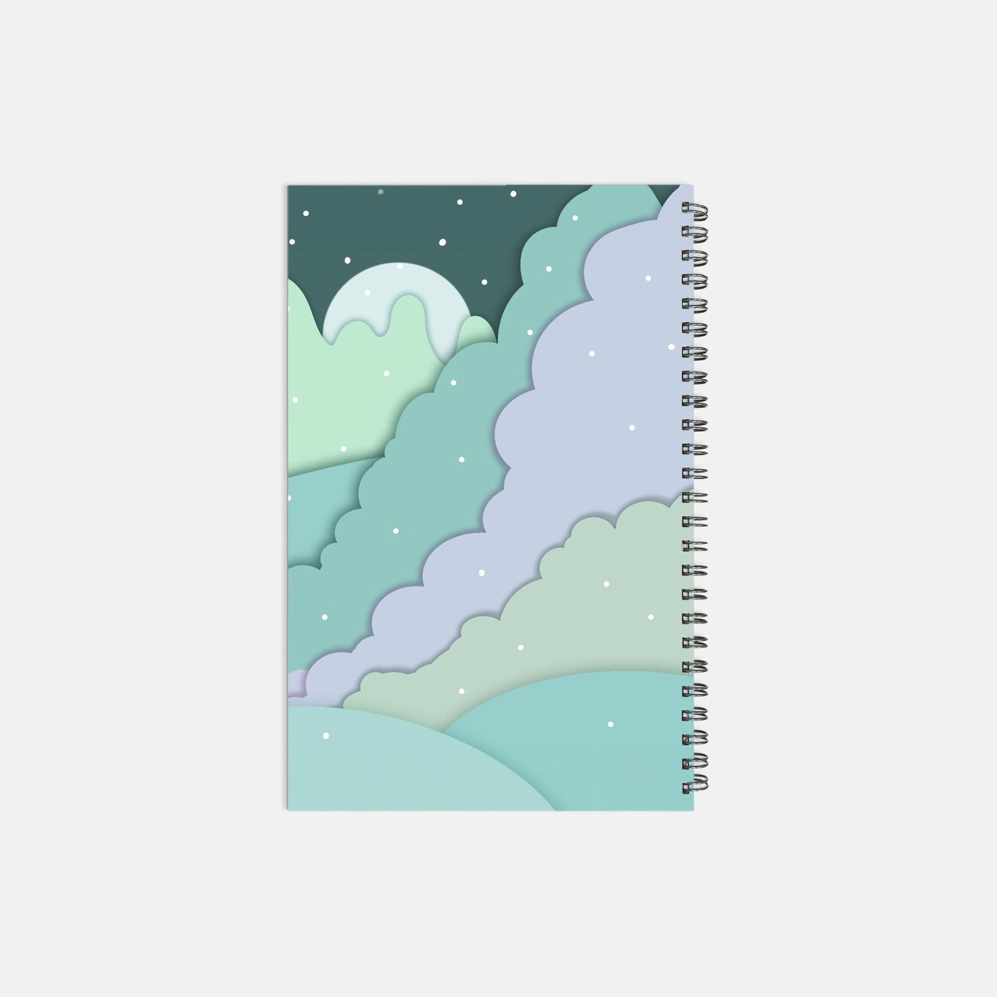 Paper Moon Notebook Hardcover Spiral 5.5 x 8.5