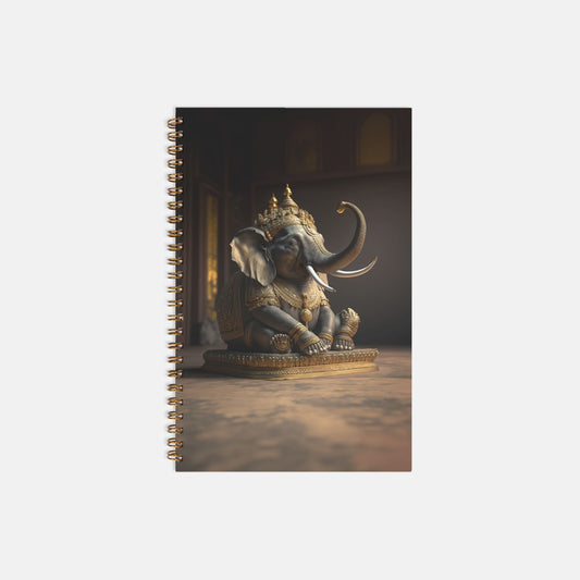 Ganesh Elephant Journal Notebook Hardcover Spiral 5.5 x 8.5
