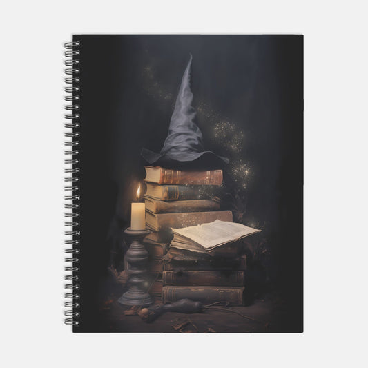 Black Hat Knowledge Journal Notebook Hardcover Spiral 8.5 x 11