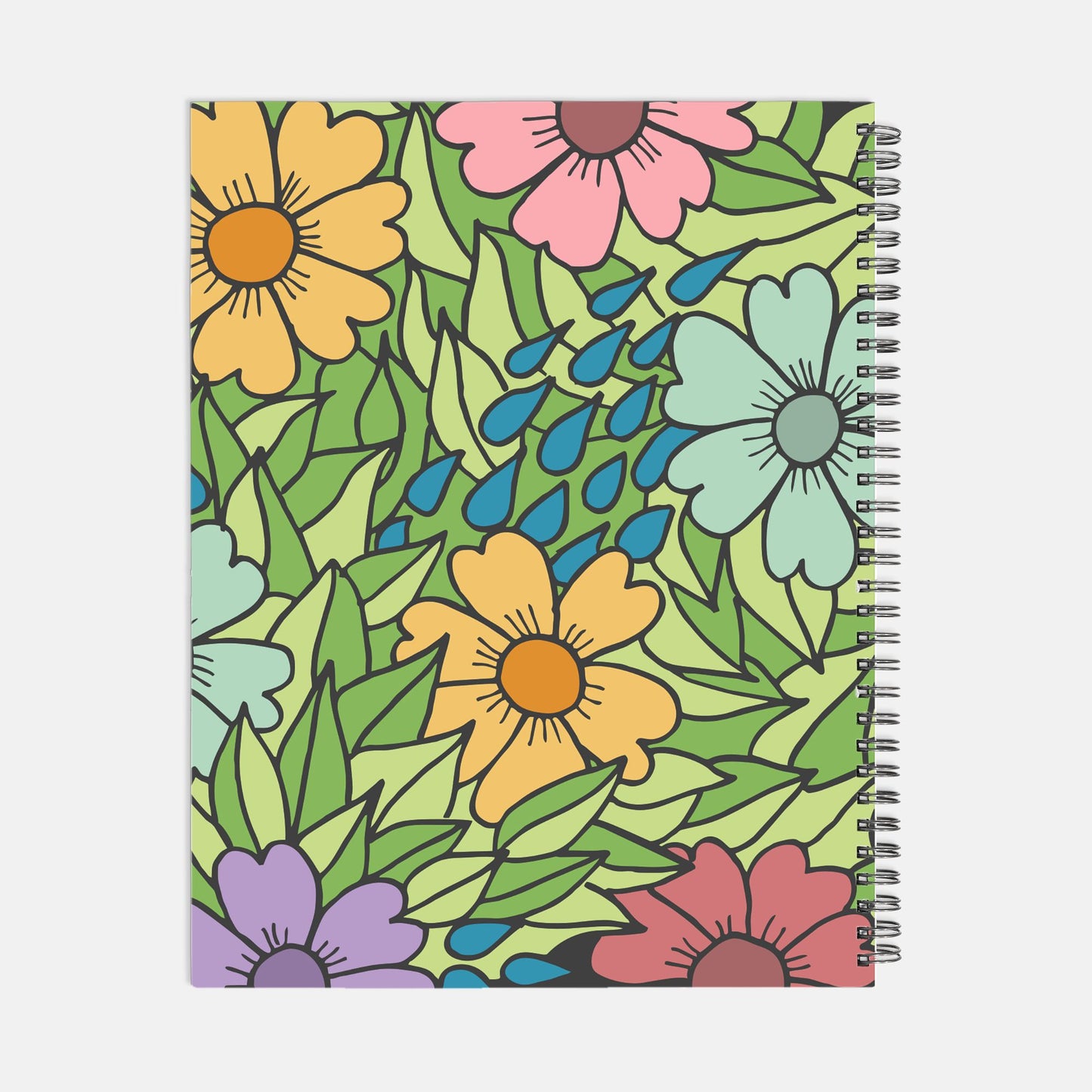 Blossom Journal Notebook Hardcover Spiral 8.5 x 11