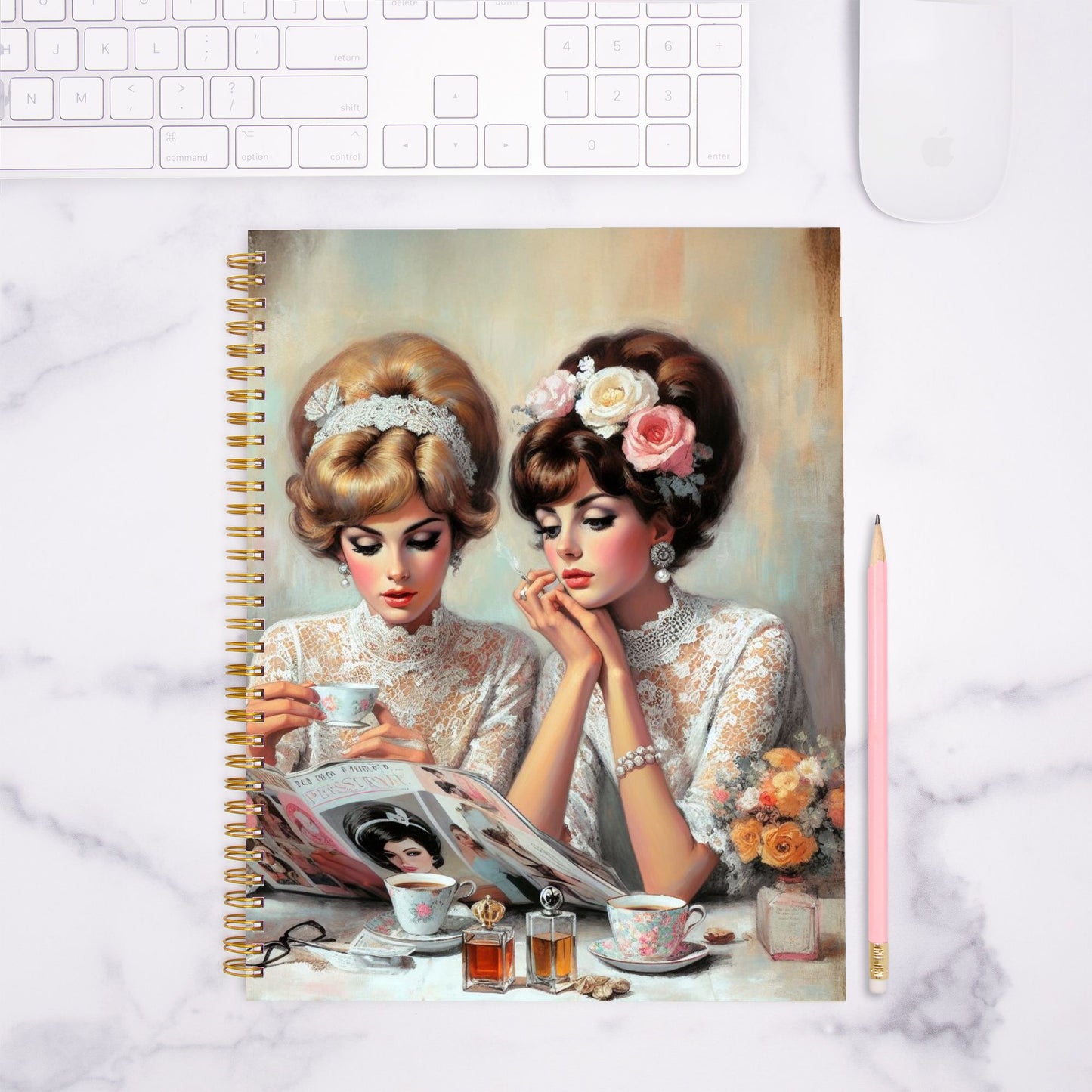 Sisters Notebook Hardcover Spiral 8.5 x 11