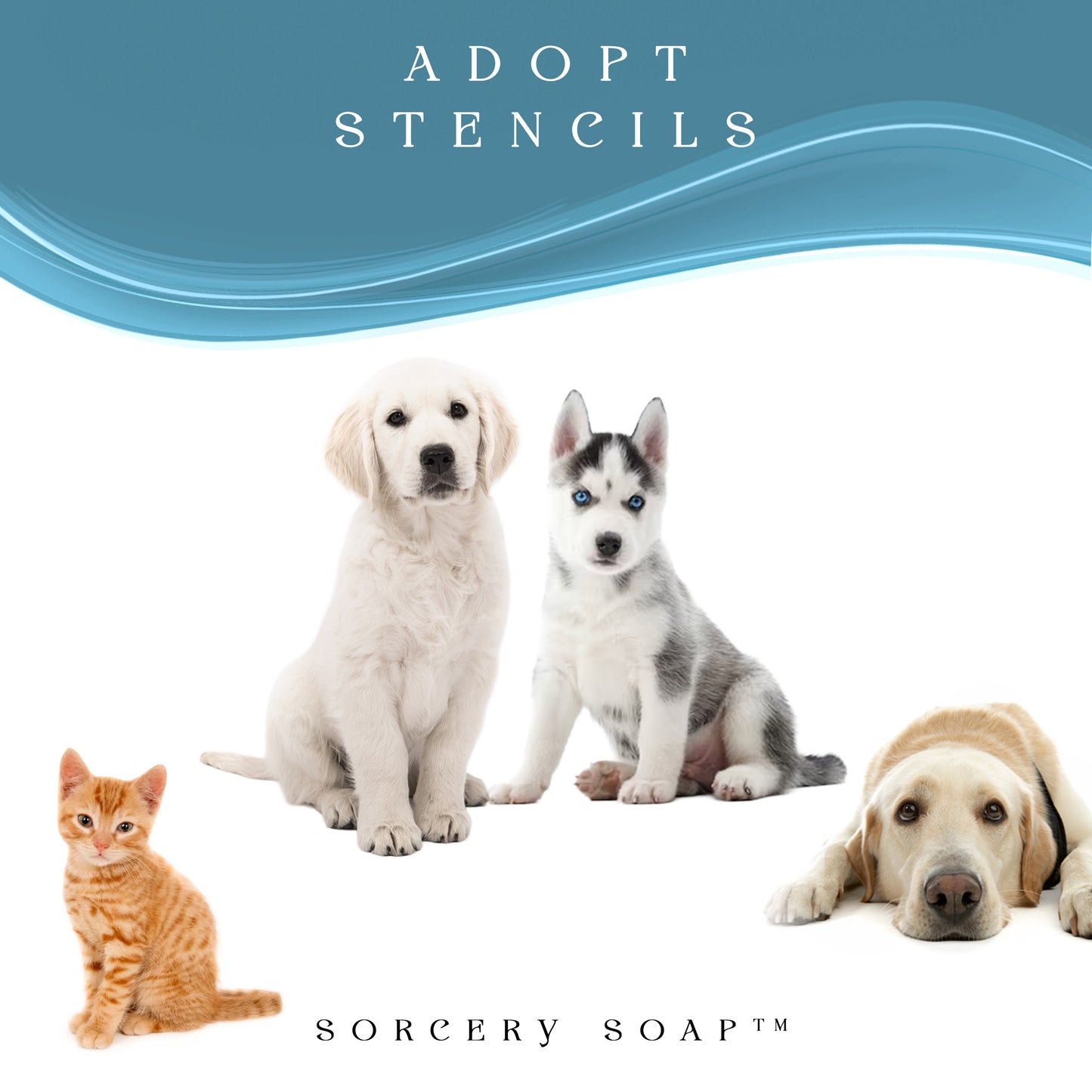 Adopt Paw Prints and Puppy Stencils - Sorcery Soap