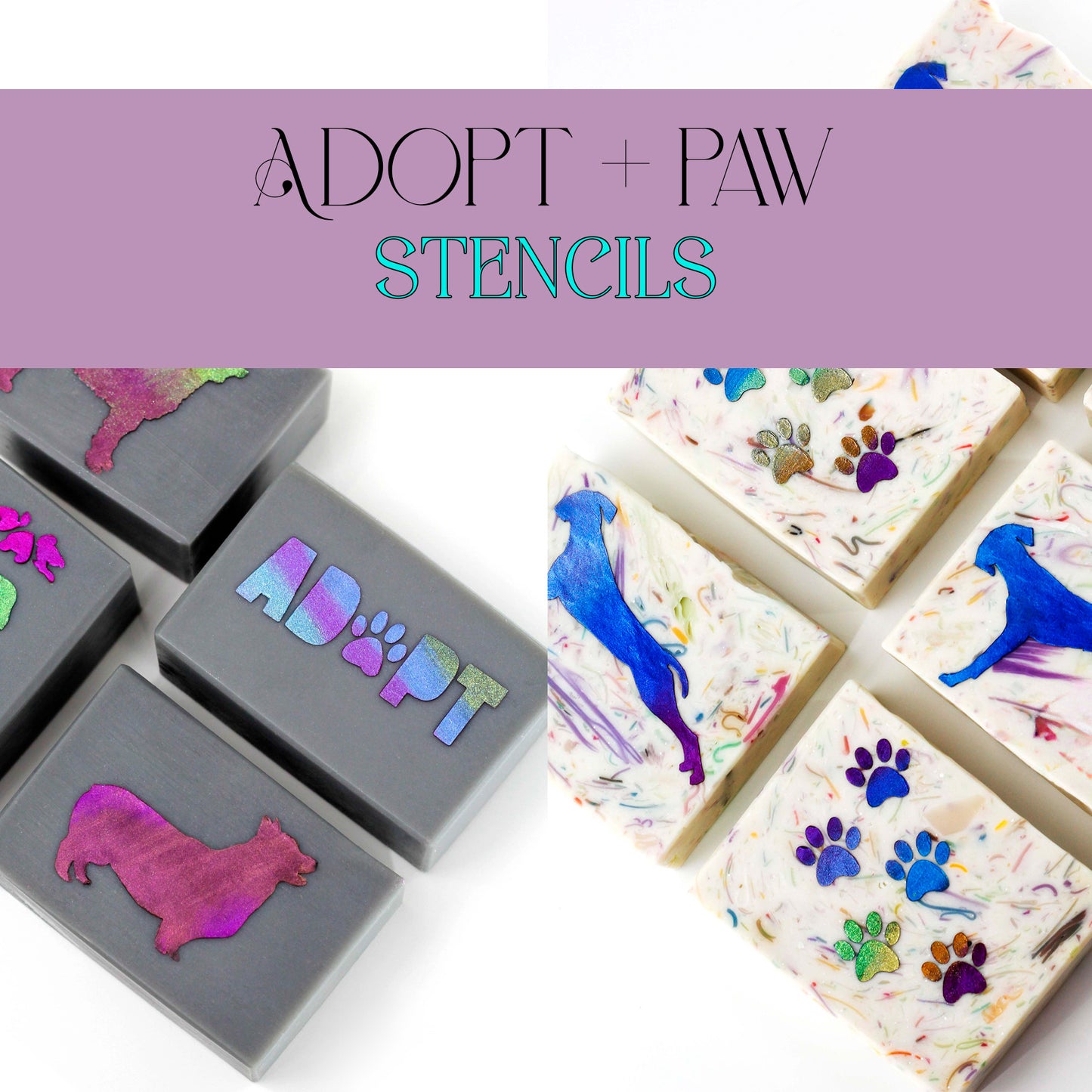 Adopt & Paw Prints Stencil Sorcery Soap