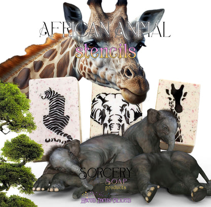 African Animal Stencils – Sorcery Soaps™