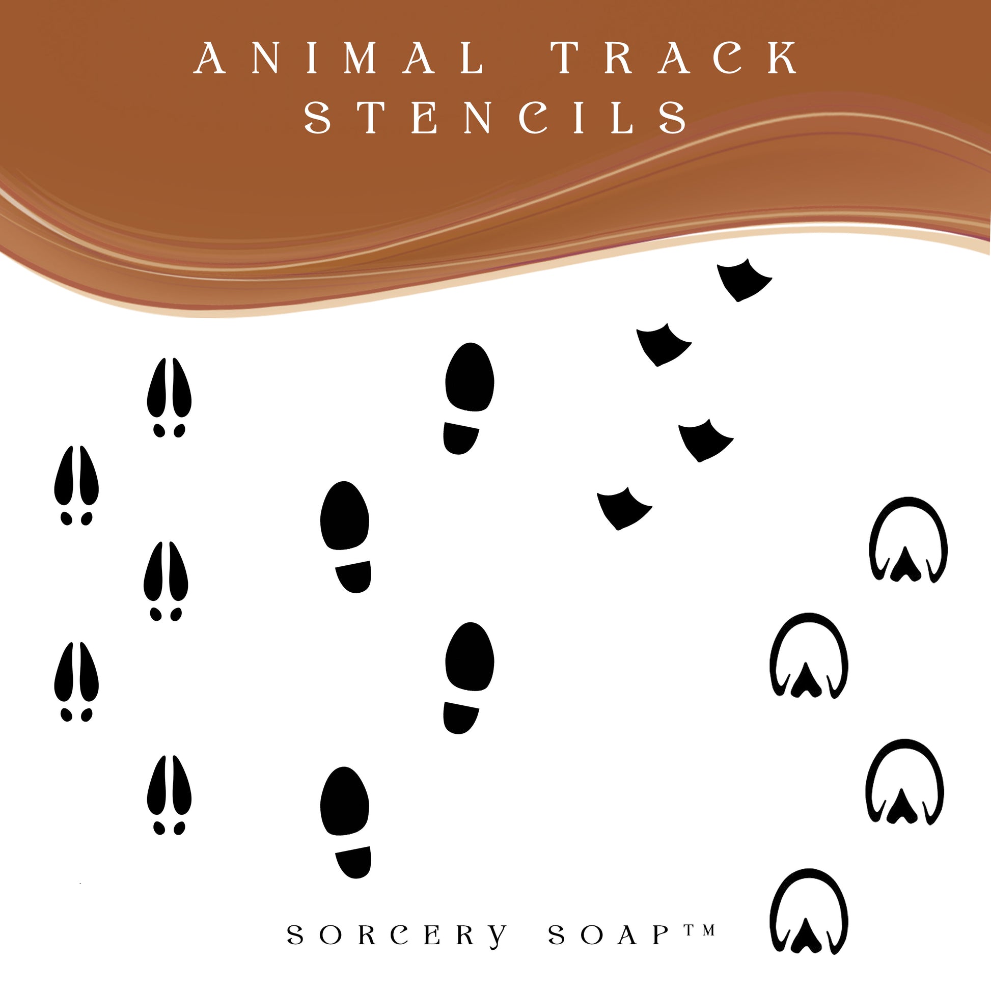 Animal Tracks Stencils - Sorcery Soap