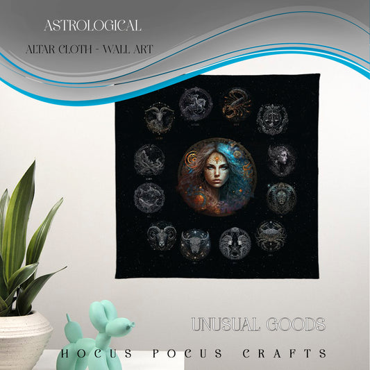 Astrological Altar Cloth or Wall Banner