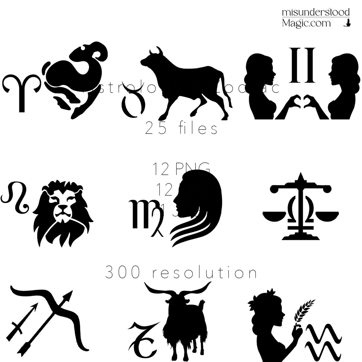 Astrology Clip Art Digital Download