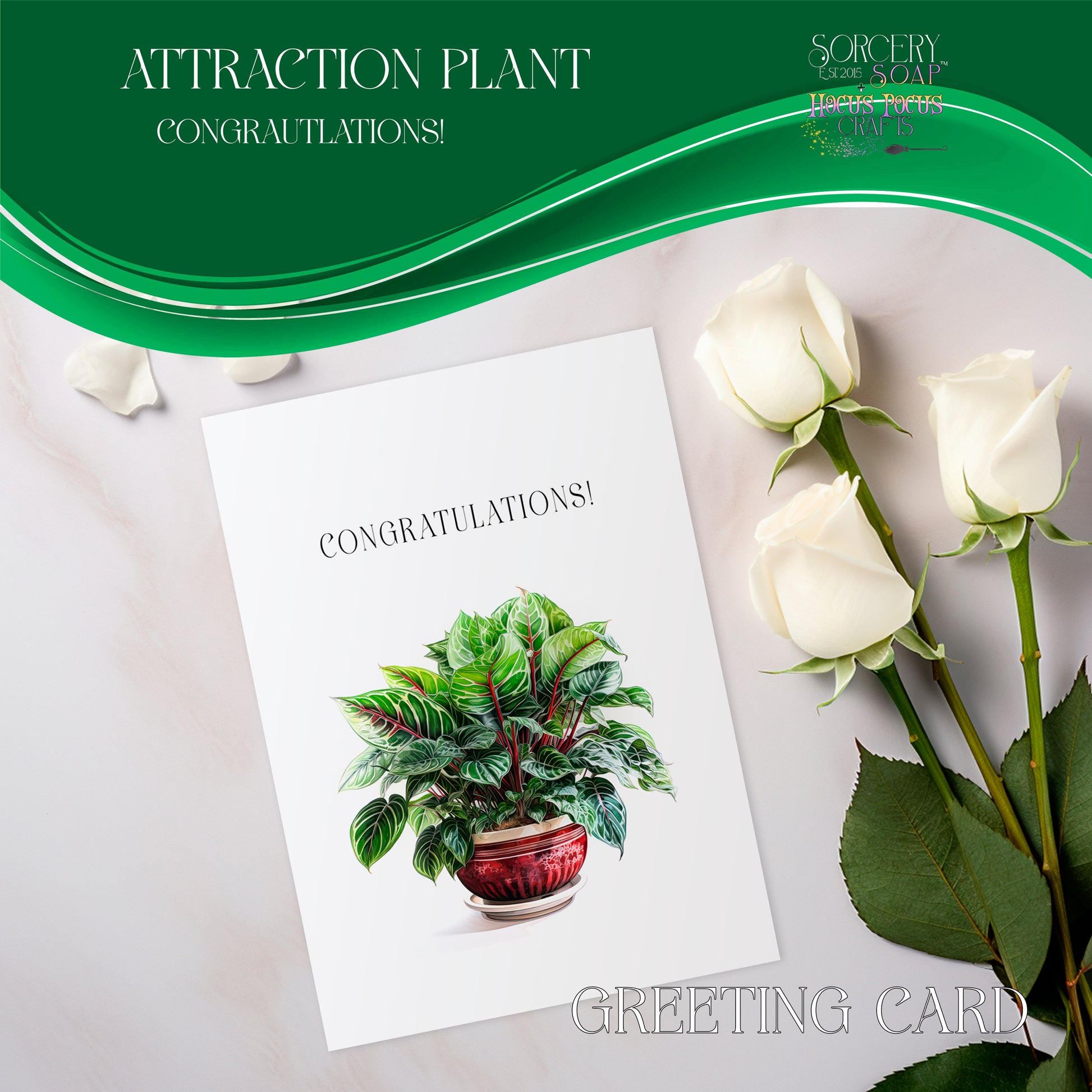 Attraction Plant Greeting Card