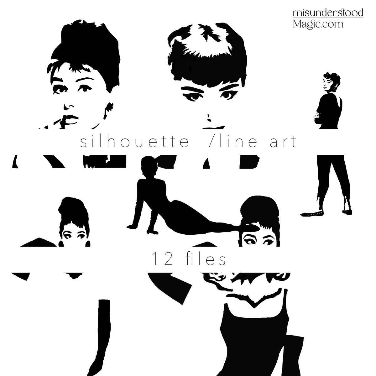 Audrey Clip Art Digital Download