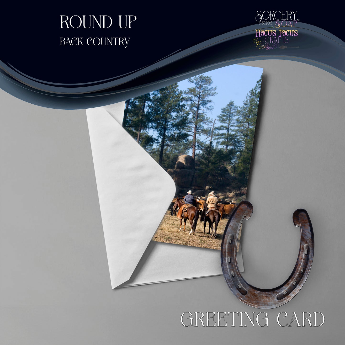 Back Country Greeting Cards - Round Up