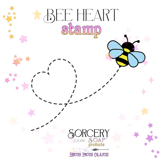 Bee Heart Soap Stamp