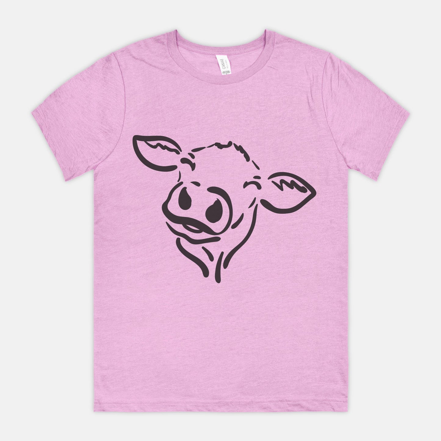 Cheerful Cow in Heathers Tee Shirt