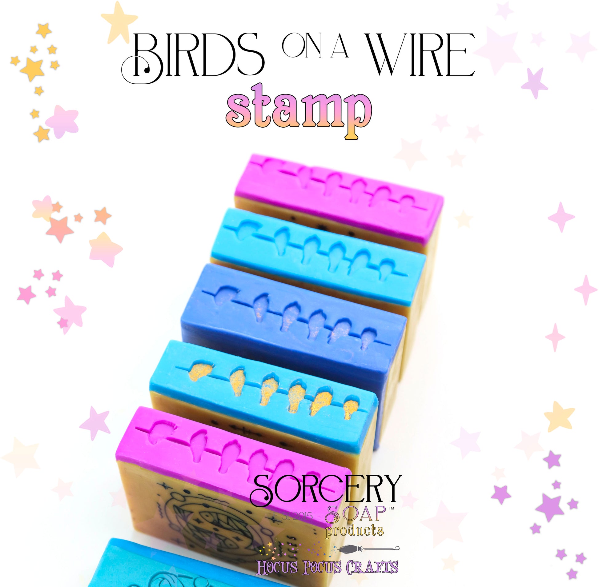 Birds On A Wire Soap Stamp