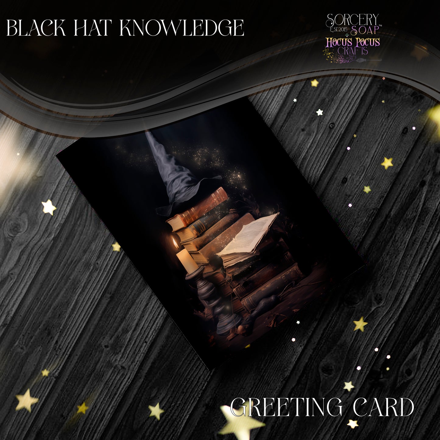 Black Hat Knowledge Greeting Card